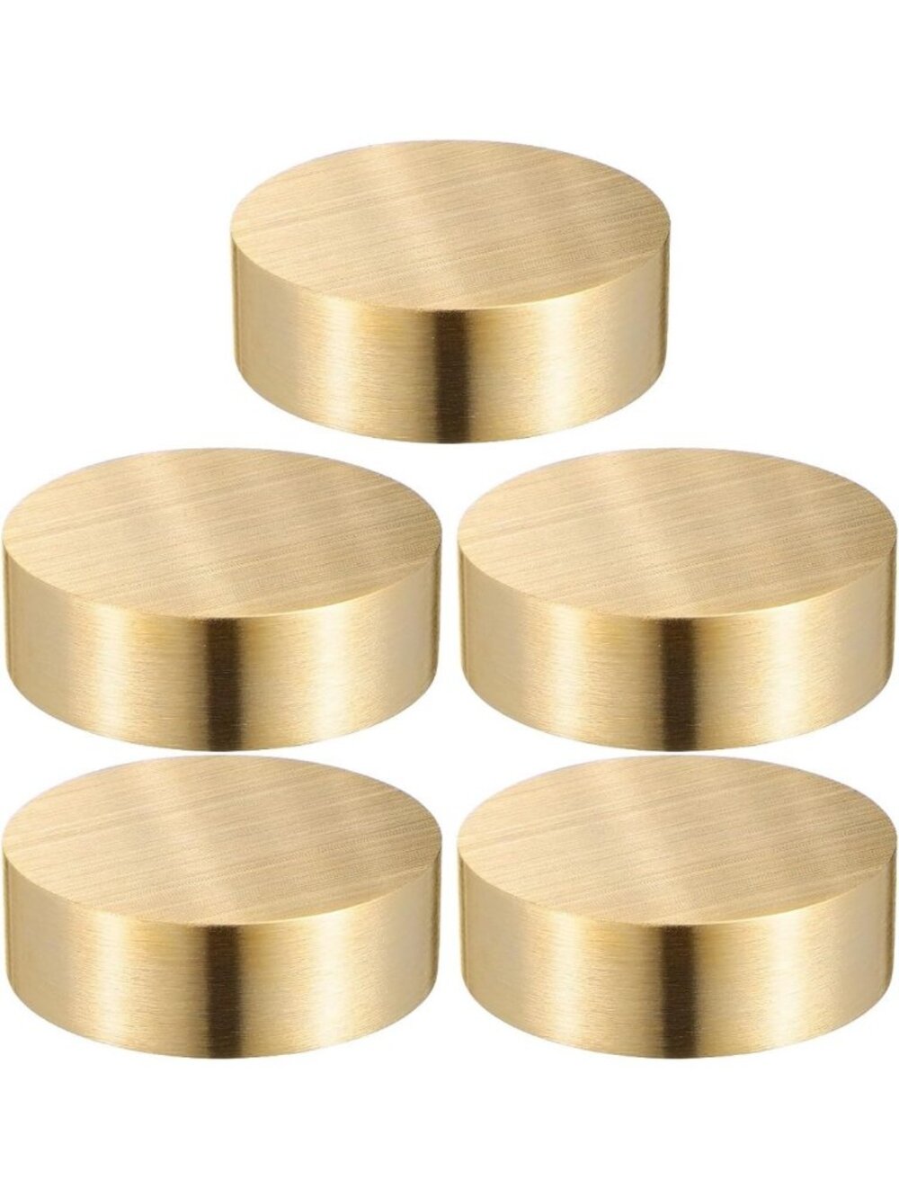 Set of 5 Gold Paperweights for Desk Decor, Mini Figurines & Crafts, Office